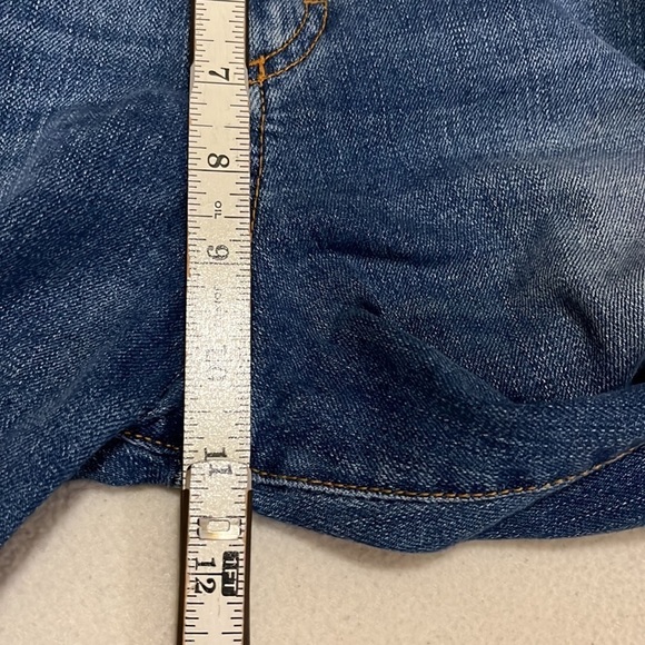 Fiorucci High Rise  Medium Wash Whiskering & Fading Slightly Flare Jeans sz 24 - Picture 15 of 16